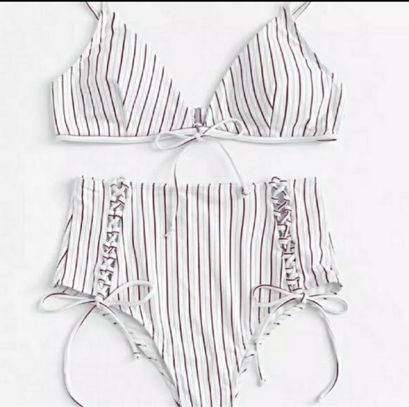 Venice stripe swim suit bikini - Picture 7 of 13